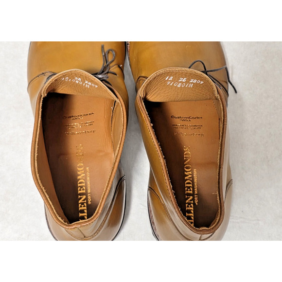 Allen Edmonds Williamsburg Chukka Boots 12 D Tan Leather Bench Welt USA Made main image 9
